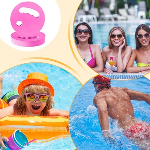 Water Exercise Discs Ergonomic Grip Aqua Exercise Equipment | Swim Aerobic Fitness Disc for Women Adults Youth Teens Beginners Pool Fitness Exercise Training Workout - color: Pink