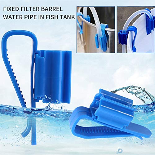 3 Pcs Fish Tank Hose Support Multi-Functional Blue Mounting Water Pipe Clip 8-16 mm Pipe Holder Aquarium Supplies Accessories