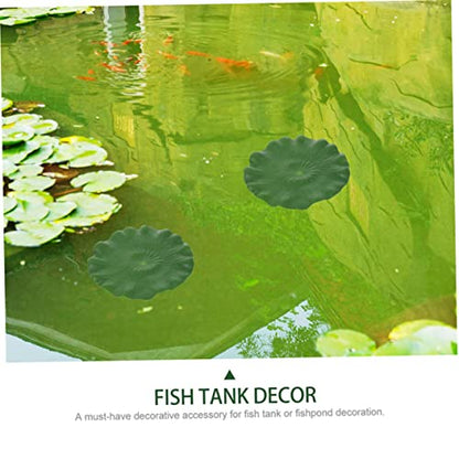 GLEAVI 8Pcs EVA Decorative Lotus Leaves Wear-Resistant Simulated Lily Pads for Garden Pond Decor Floating Water Plants for Aquatic Displays and Outdoor Decorations