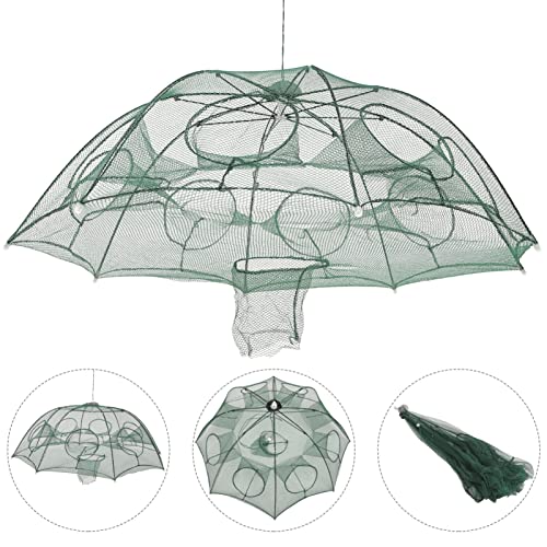 Fishing Net Portable and Foldable Umbrella Fishing Bait Net - Easy to Use Fishing Tool for Crayfish,Shrimp,Crab, Catfish