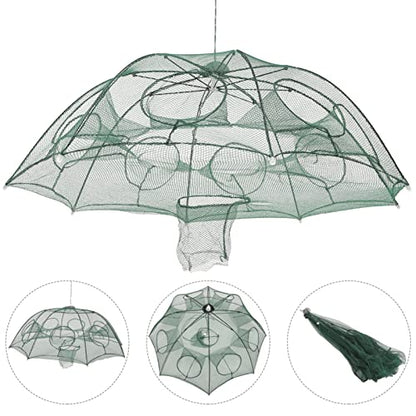 Fishing Net Portable and Foldable Umbrella Fishing Bait Net - Easy to Use Fishing Tool for Crayfish,Shrimp,Crab, Catfish