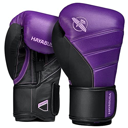 Hayabusa T3 Boxing Gloves - Sparring | Sparring Gloves, Muay Thai Gloves, Kickboxing Gloves, Heavy Bag Gloves, Boxing Gloves for Men and Women, Boxing Gloves - color: Purple/Black, size: 10oz