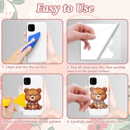 Peacoblue 18 Sheets Rub on Transfers for Crafts, Angry Animals 3.6"x3.9" UV DTF Cup Wraps Waterproof Cold Transfers Stickers for Wood Glass Metal Cup Tumblers Mirrors Mugs Home Decor - style: Angry Animals