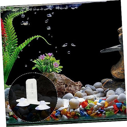4 Sets Fish Tank Divider Clips Aquarium Separation Board with Suction Cups Insulation Divider for Mixed Breeding Easy Installation Transparent Design