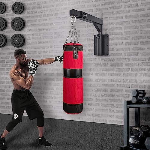 Wall Mount Heavy Bag Hanger, Heavy Duty Punching Bag Stand, Boxing Bag Bracket for Home Gym Indoor Outdoor, 800 LB Capacity - color: 13-17" Height Adjustment
