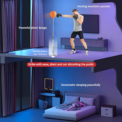 Reflex Bag, Punching Bag with Stand, Boxing Bag for Teens and Adults,Adjustable Boxing Ball with Suction Cup Base,Suitable for Fitness,Family Parent-Child Training Sports