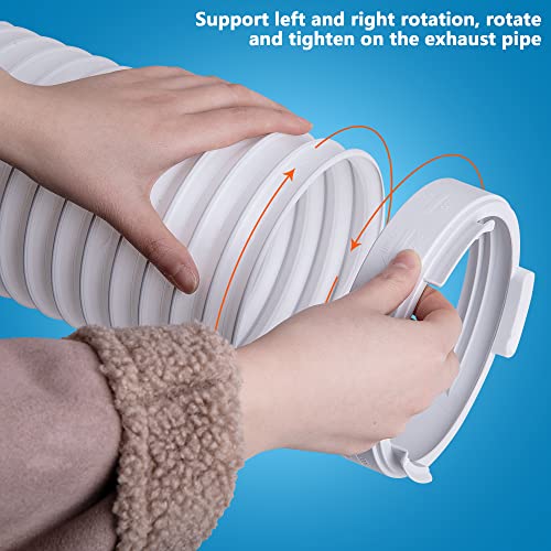 5.9 Inch Portable Air Conditioner Exhaust Hose Coupler Mobile Air Conditioning Accessories for AC Exhaust Hose Coupler Extension (White Circular) - color: White Circular