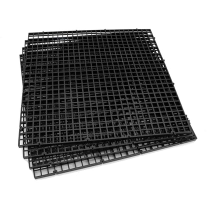 Hipanda Aquarium Hood Fish Tank top Cover, Terrarium lid Plastic Grid with 4-Piece Set Corner Protectors. Prevents Jumping (Fit 8MM/0.3inch Glass Black) - size: Fit 8MM/0.3inch Glass Black