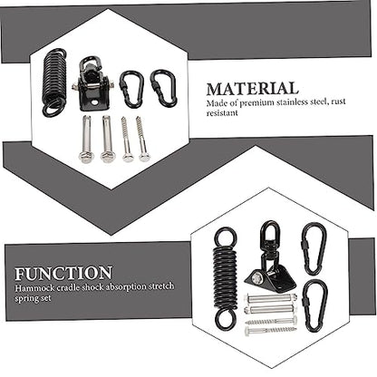 Heavy Bag Hanger Set Stainless Steel Suspension Hooks for Boxing Hammocks Outdoor Use Adjustable Heavy Duty Shock Absorbing Design for Home Gym Playground