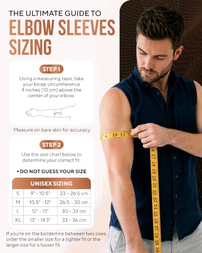 TheraCopper Copper Elbow Compression Sleeve for Men & Women (Medium,2 Pack) - size: Medium