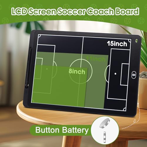 Soccer Coach Board,LCD Tactic Coaching Board,Digital Football Coaching Board,Writing Tablet Blackboard LCD Tactical Board with Stylus Pen for Strategy Planning and Training