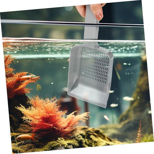 Fish Tank Sand Scoop with Drainage for Aquarium Sediment Removal Portable Gravel Shovel for Easy Aquarium Cleaning and Maintenance Rust-Resistant Soil Drilling Tool for Fish Tank