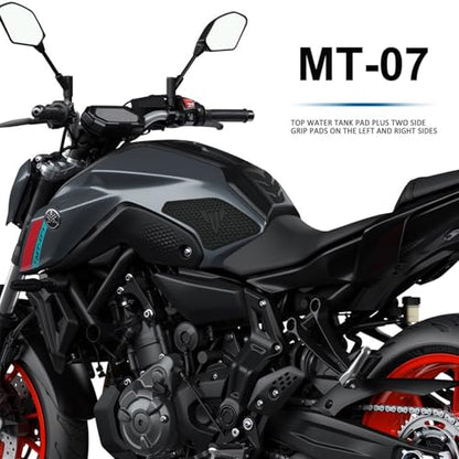 IZX For YAMAHA MT-07 MT07 MT 07 2021 2022 2023 Motorcycle Accessories Non-Slip Side Fuel Tank Stickers Waterproof Pad Rubber Sticker Tank Pad