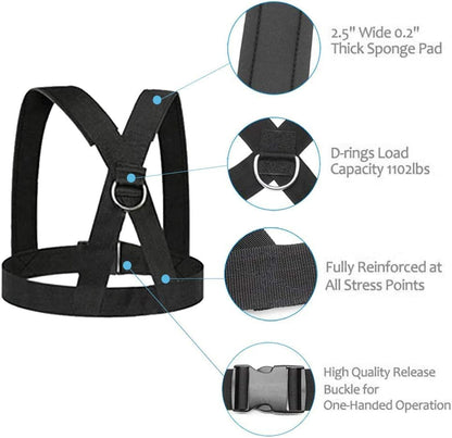 Sled Harness, Adjustable Speed Tire Pulling Belt for Working Out | Strength and Agility Training Equipment, Physical Training Rope Football Exercise Set for Outdoor Indoor Men and Women - size: 13.1FT