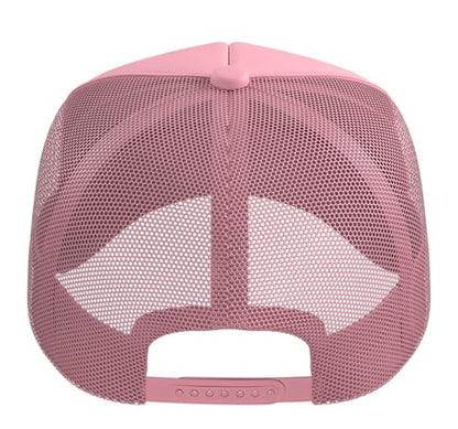 Drying Rack Baking Pastry Chef Trucker Hat with Adjustable Mesh Back - color: Pink
