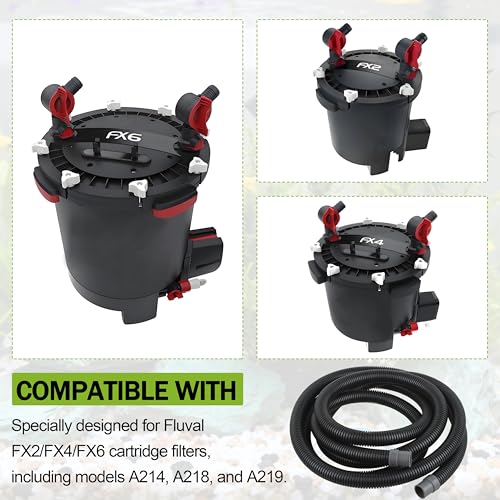 A20236 Ribbed Hosing for Fluval FX2/FX4/FX6 Canister Filters,13.25 Feet Fits Aquarium Filter Replacement Part (A20236)