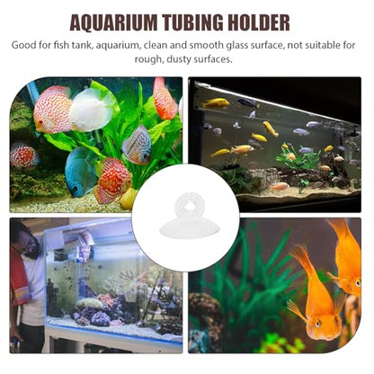 Toddmomy 25pcs Aquarium Suction Cups Airline Tube Holders Silicone Fixing Clamps for Fish Tank Air Pump Accessories Aquarium Supplies