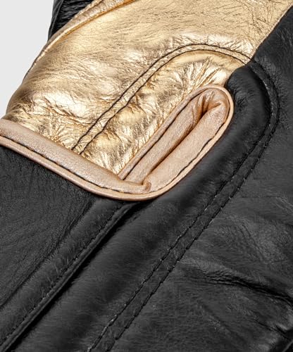Venum Hammer Pro Boxing Gloves - color: Black/Gold, size: 10oz, style: Hook and Loop