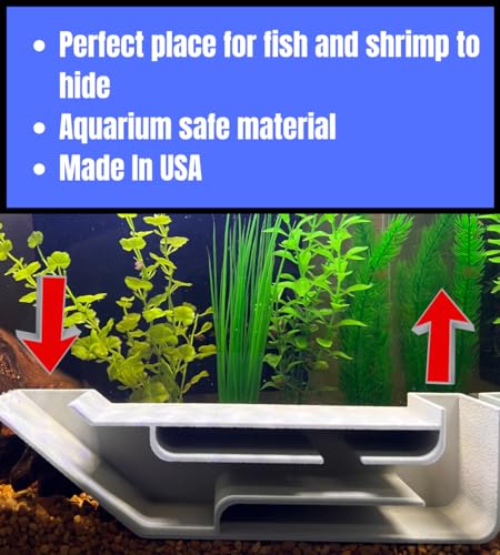 REEFSHAPE Aquarium X-Large Underground Tunnel | Fish & Shrimp Hideout for Aquariums | Unique Underground Viewing Tunnel | 9.75" X 2.5" | Made in USA (XL) (Gray) - color: Gray