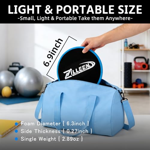 ZILLEEN Exercise Sliders for Working Out Pilates Fitness Discs 2pcs - color: Blue
