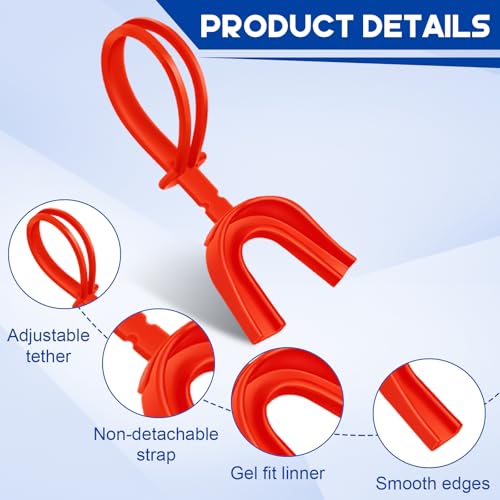 Dunzy 20 Pcs Football Mouth Guards with Strap Bulk - color: Mixed Color, size: Youth