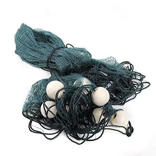 6.5 x 33 ft /10 x 65 ft Fishing Drag Net Fish Beach Polyethylene Mesh Float Bait Trap Durable with PVC Foam Float Bobbers Lead Sinkers for Ponds, Creeks, Rivers - size: 6.5x33ft