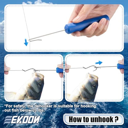 Fish Venting Tool, Venting Kit for Deep Sea Fish with Hook Remover and Stainless Steel Needle, Fishing Tackle for Saltwater Fishing Release and Return