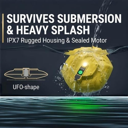 Ipx7 Floating & Rechargeable Bait Bucket Aerator, 3000mah Portable Live Bait Aerator for Fishing, Floating Oxygen Pump for Fish Tank & Livewell, Rechargeable Aerator for Bait Transportation