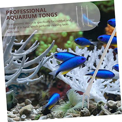 2pcs Clip Feeder Aquarium Lid Electric Drain Artificial Heater Aquarium Tongs Light Pond Pool Aquarium Kit Fountain Pet Live Plants for Fish Tank Tweezers Pump Plastic