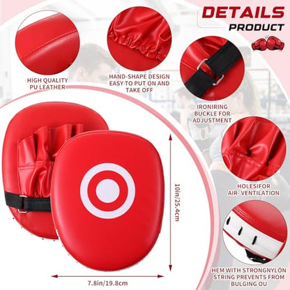 7 in 1 Taekwondo Kick Pad Boxing Training Equipment - color: Red