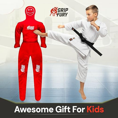Unfilled 4ft Wrestling Dummy for Kids – Jiu Jitsu Grappling Dummy for Kids MMA Training & Punching Dummy