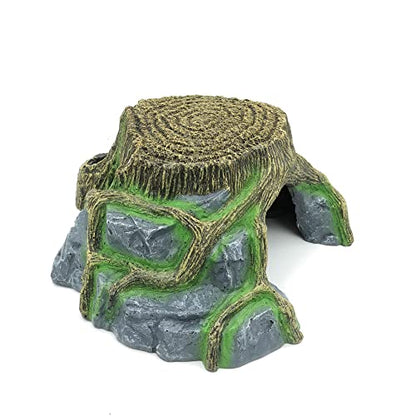 Resin Large Turtle Tank Accessories Reptile Hideouts Cave Habitat Decor for Gecko Leopard Lizards Toad