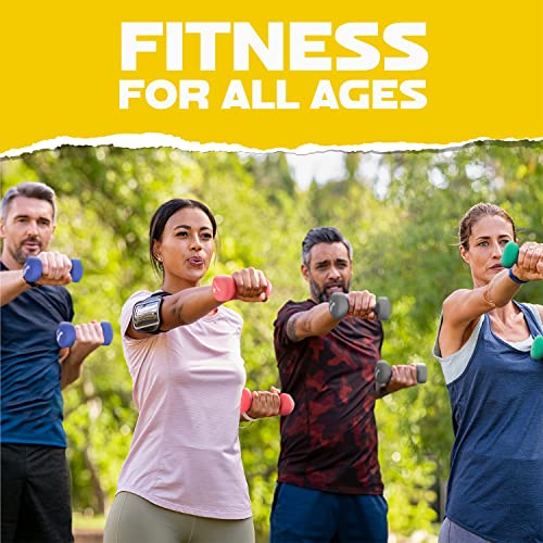 Yes4All Neoprene Dumbbells, Pairs and Sets with Rack for Home Workouts - color: C. Yellow - 4lbs - Pair, style: Pair