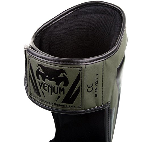 Venum Elite Standup Shin Guards - color: Khaki/Black, size: X-Large