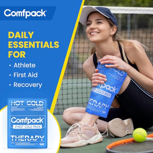 Soft Ice Packs for Injuries Reusable, Double Side Hot Cold Therapy | Gel Ice Packs for Injuries, Headaches, Muscle Pain Relief, Long-Lasting Ice Pack for Knee, Shoulder, Ankle, Leg, Neck - size: 11.2×14.7 Inch