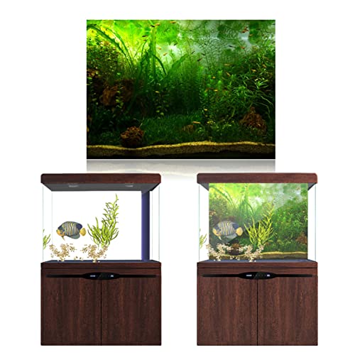 AYNEFY Aquarium Fish Background Poster, Water Grass Aquarium Background Poster PVC Adhesive Background Sticker Wallpaper Poster Aquarium Backdrop Decor (#8) - size: #8