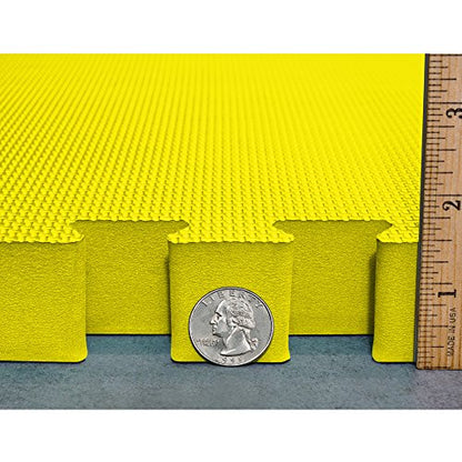 Meister X-Thick 1.5" Interlocking EVA Foam Mats - YL - 16 Tiles (64 Sqft) - color: Yellow, size: 16 Tiles (64 Sqft)