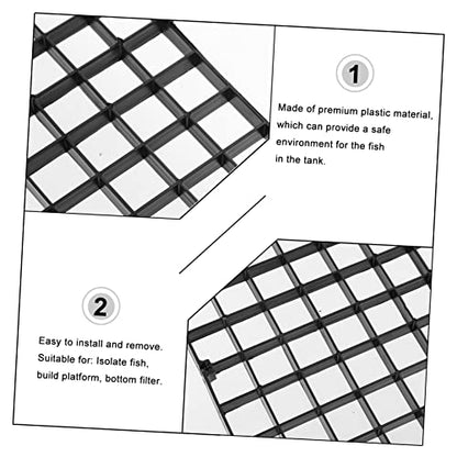 VANZACK 10pcs Fish Tank Divider Aquarium Isolation Panel Easy to Install and Cut Suitable for Fish Separation and Breeding for Aquarium and Bottom Filters