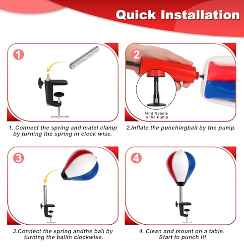 Desktop Punching Bag, Super Strong Suction Boxing Bag Speed Balls - style: Clamp