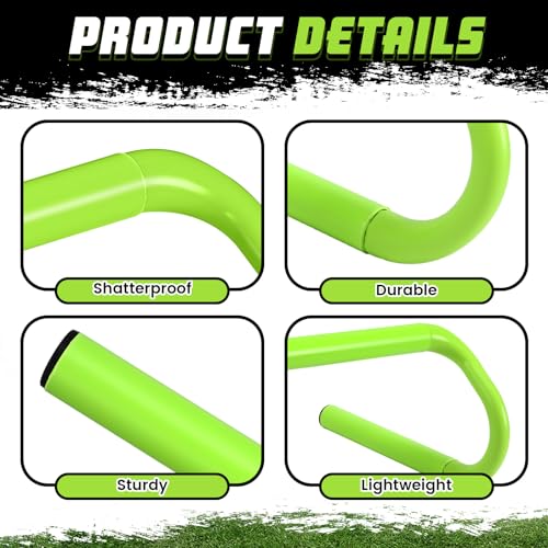 Gemscream 5 Pcs Speed Agility Training Hurdles Detachable Durable Equipment Plyometric and All Purpose Speed Training Hurdle Equipment for Athletes Soccer Basketball - color: Green, size: 6 Inch