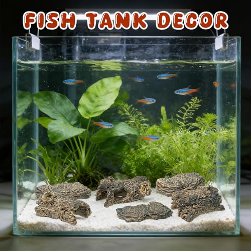 6 Pcs Diorama Rocks Artificial Tree Stump Miniature Stone for Diorama Supplies Micro Train Landscape Mini Garden Figurines Fish Tank Decor Cave Terrarium