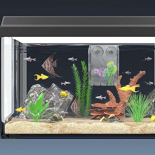 Ipetboom Acrylic Fish Tank Planter Small Vertical Plant Holder for Aquarium Decorative Water Plant Cup