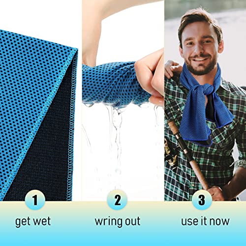 BBTO 100 Pack Cooling Towel Bulk - color: Multicolor, size: 32 x 12 Inch (Pack of 2)
