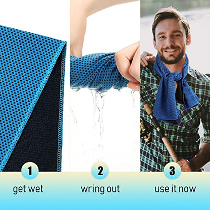 BBTO 100 Pack Cooling Towel Bulk - color: Multicolor, size: 32 x 12 Inch (Pack of 2)
