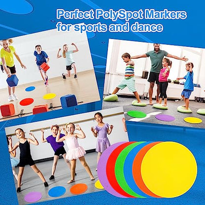 9 inch Spot Markers Flat Field Cones, Non Slip Rubber Agility Markers Flat Field Cones for Soccer Basketball Sports Speed Agility Training （6 pcs）