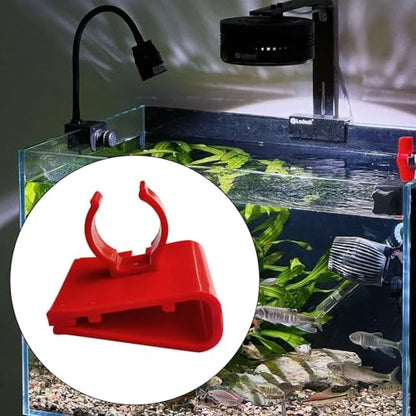 5 Pieces Soft Holders,Aquarium Hose Clips,Fish Tank Holder,Red Fixing Bracket Water Fixing Clamps, Style A - size: STYLE A