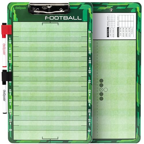 GoSports Premium Dry Erase Coaches Clipboards – Basketball, Baseball, Football, Soccer, Hockey, Volleyball, Lacrosse - color: Football