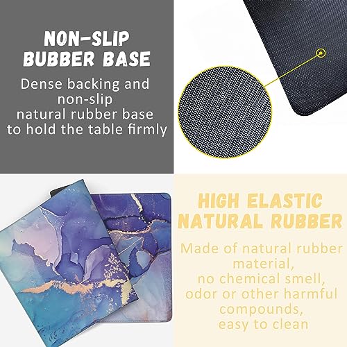 Large Mouse Pad Abstract Purple Marble Texture Extended Gaming Mouse Pad Non-Slip Desk Mat with Stitched Edge Laptop Computer Keyboard Mousepad for Office Home 35.4" x 15.7" - color: Abstract Purple Marble Texture
