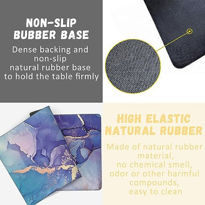Large Mouse Pad Abstract Purple Marble Texture Extended Gaming Mouse Pad Non-Slip Desk Mat with Stitched Edge Laptop Computer Keyboard Mousepad for Office Home 35.4" x 15.7" - color: Abstract Purple Marble Texture