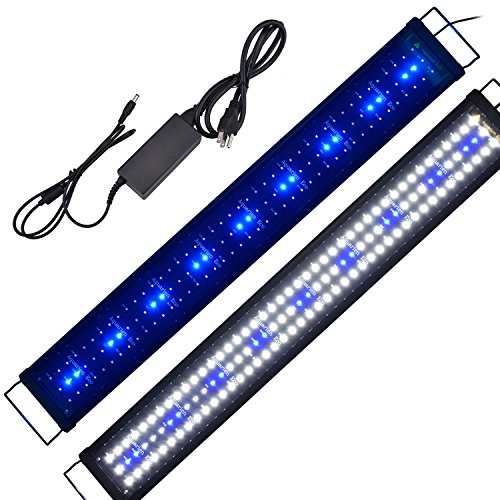 Aquarium Hood Lighting Fish Tank Light 36 inch - 46 inch for Freshwater and Saltwater Blue and White Light 90cm - 115cm